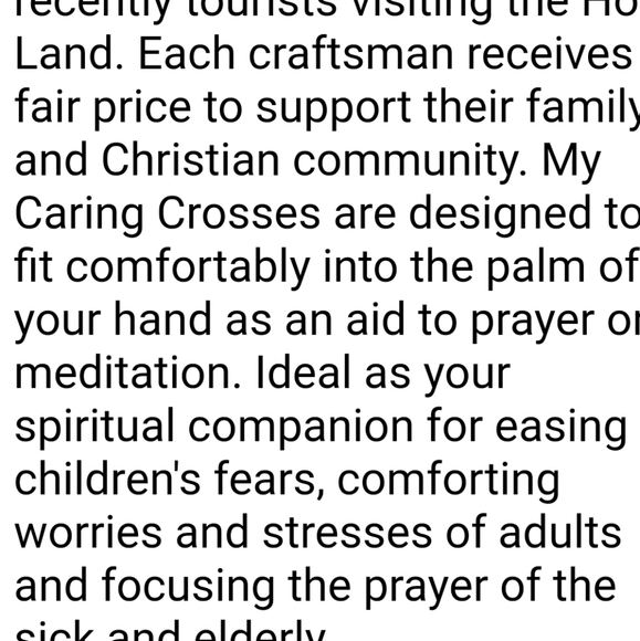 1 LARGE 4" medium washed pine wood. handmade, palm worry cross. Meditation. - Picture 7 of 11